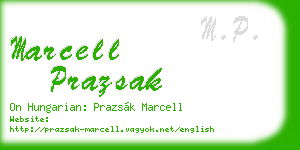 marcell prazsak business card