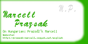 marcell prazsak business card